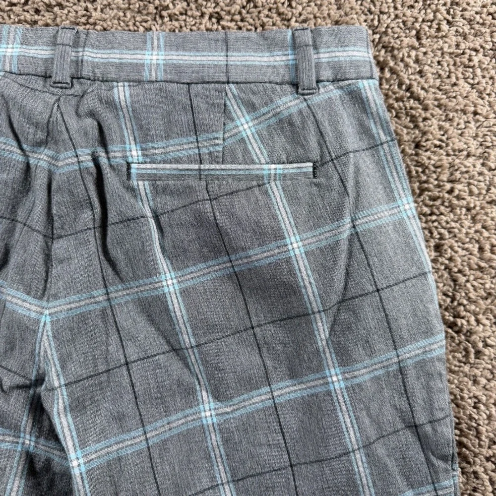 GAP Skinny Ankle Pants Women 12 Plaid Grey Blue Casual‎ Office preppy trousers